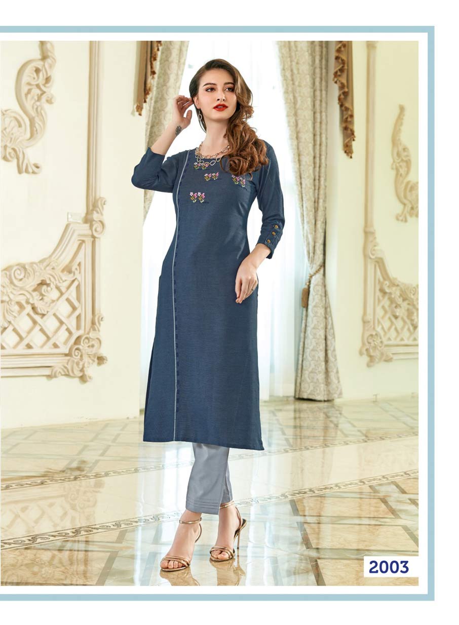 Ozarro Rayon Embroidery Wholesale Kurti Ozarro Rayon Embroidery Wholesale Kurti