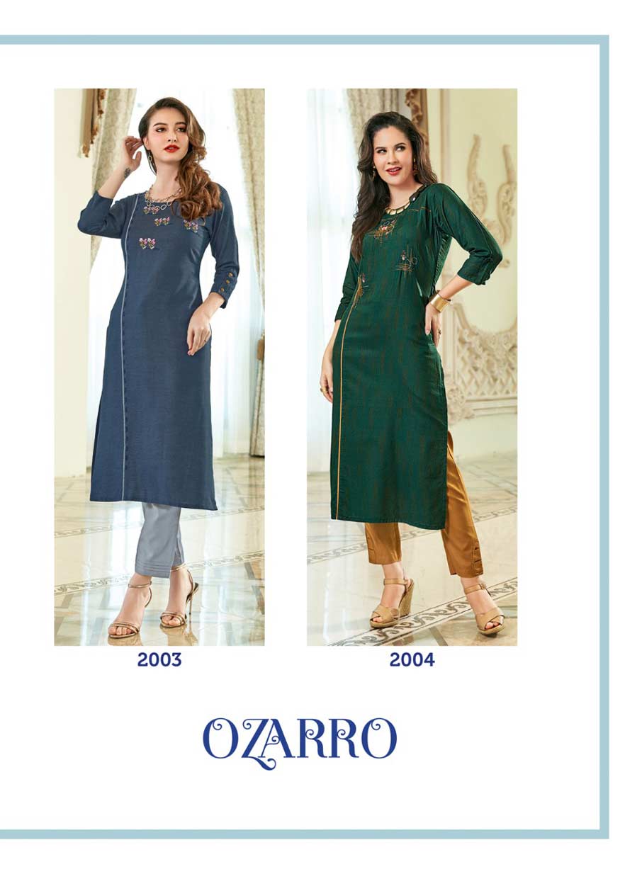 Ozarro Rayon Embroidery Wholesale Kurti Ozarro Rayon Embroidery Wholesale Kurti