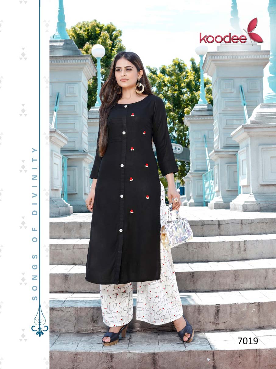 Pahechan-4 Koodee Printed Palazzo Handwork Kurti Pahechan-4 Koodee Printed Palazzo Handwork Kurti