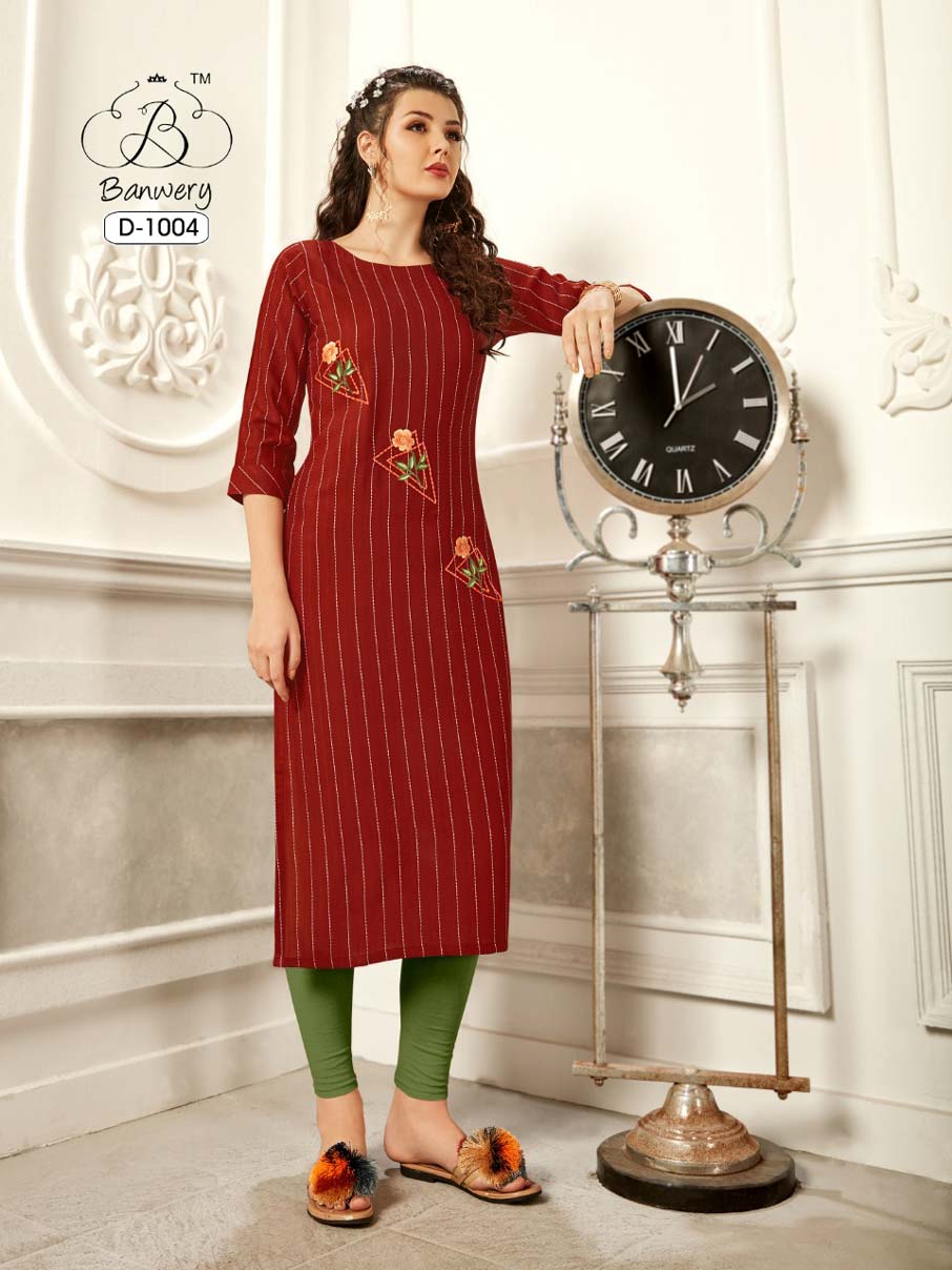 Pannu Weaving Stripe Wholesale Kurti Set Pannu Weaving Stripe Wholesale Kurti Set