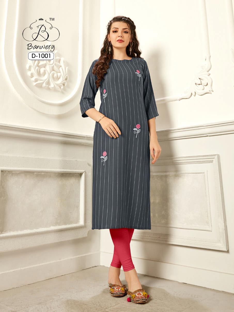 Pannu Weaving Stripe Wholesale Kurti Set Pannu Weaving Stripe Wholesale Kurti Set
