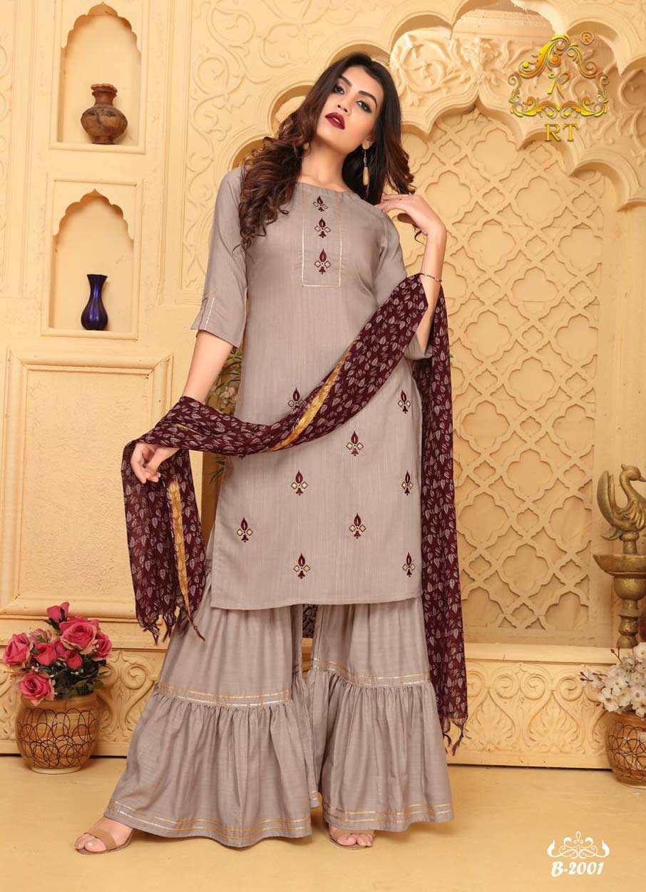 Pastel RT Rayon Kurti with Dupatta and Palazzo Pastel RT Rayon Kurti with Dupatta and Palazzo