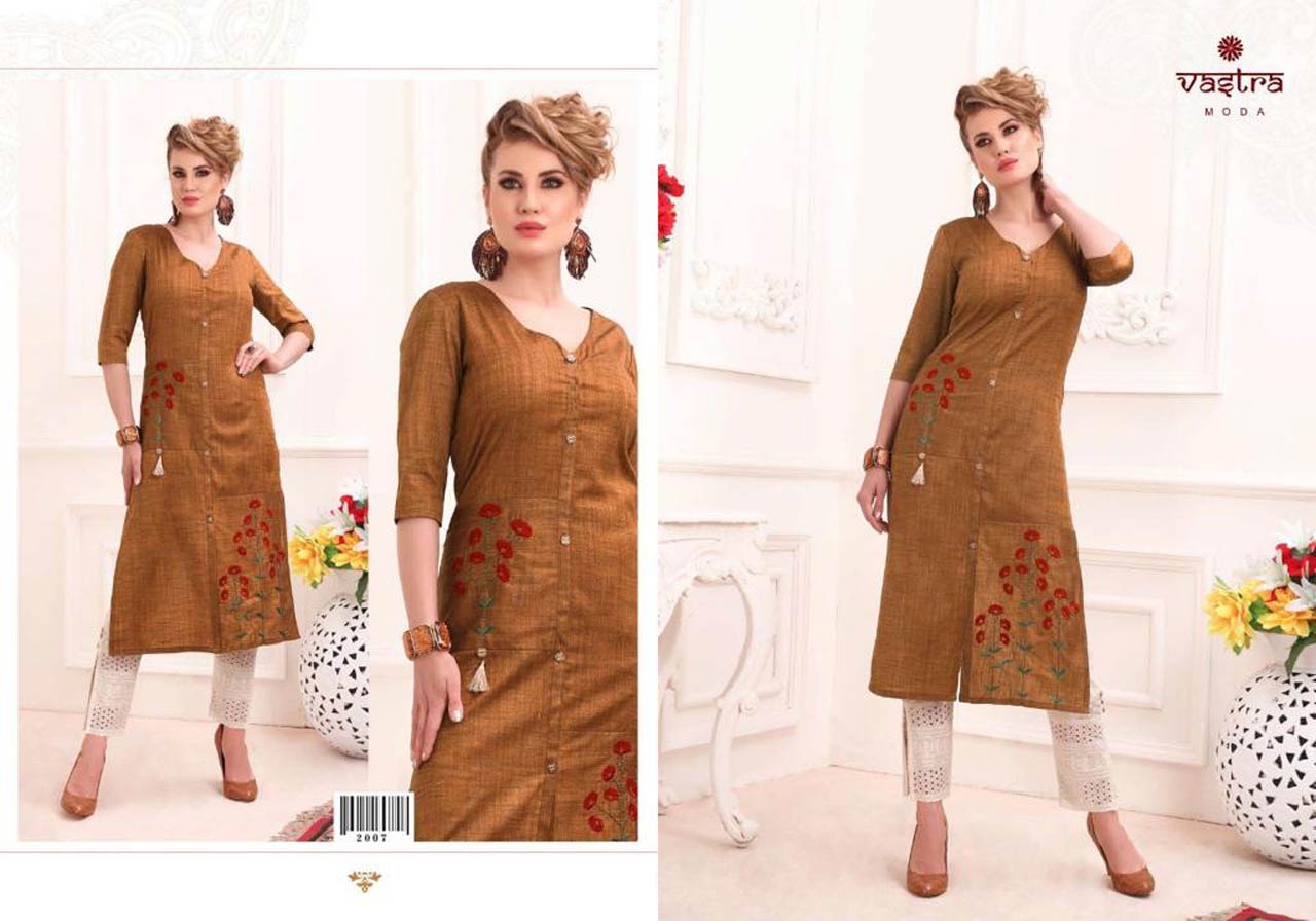 Vastra Moda Pearl Embroidered Wholesale Kurti Vastra Moda Pearl Embroidered Wholesale Kurti
