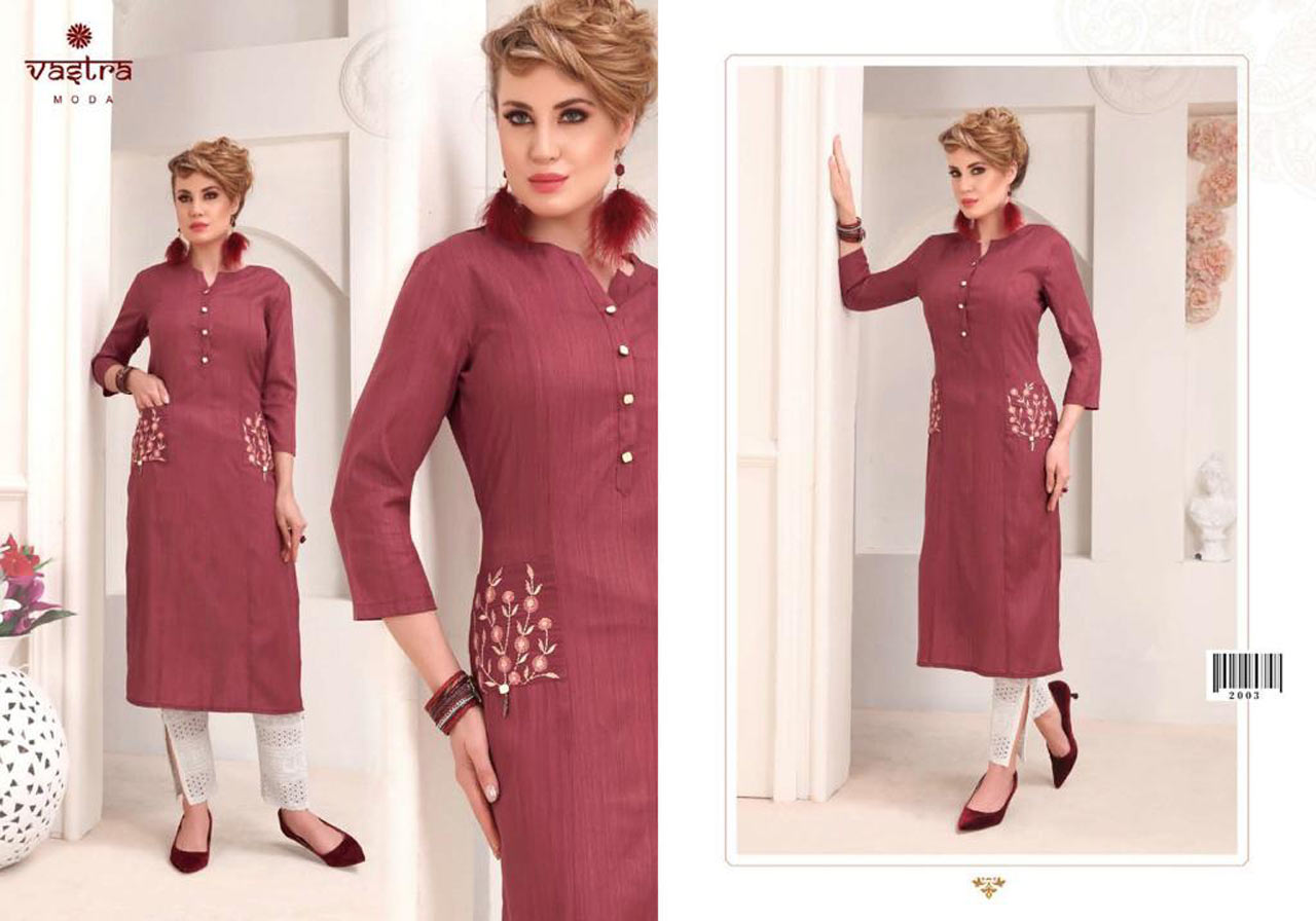 Vastra Moda Pearl Embroidered Wholesale Kurti Vastra Moda Pearl Embroidered Wholesale Kurti