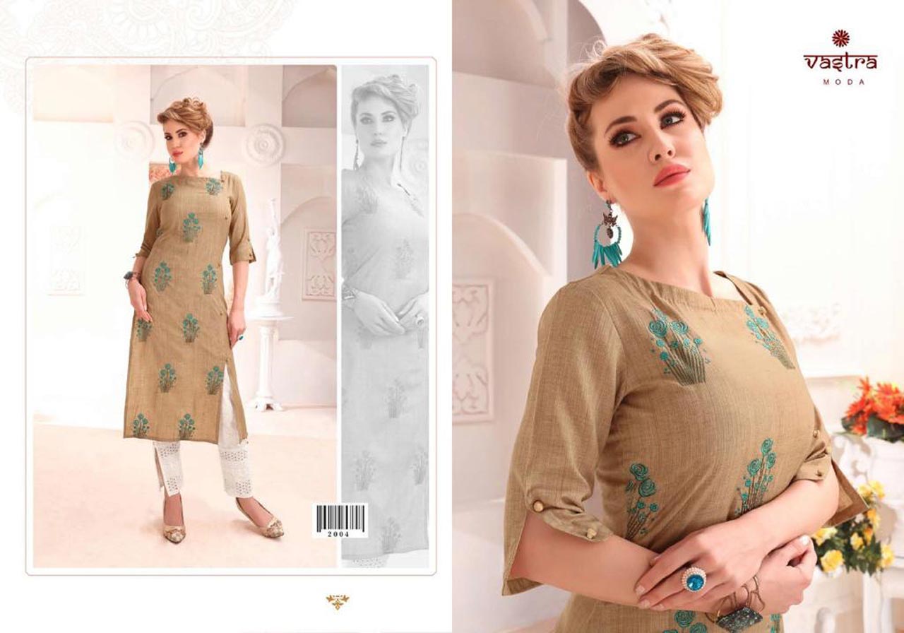 Vastra Moda Pearl Embroidered Wholesale Kurti Vastra Moda Pearl Embroidered Wholesale Kurti
