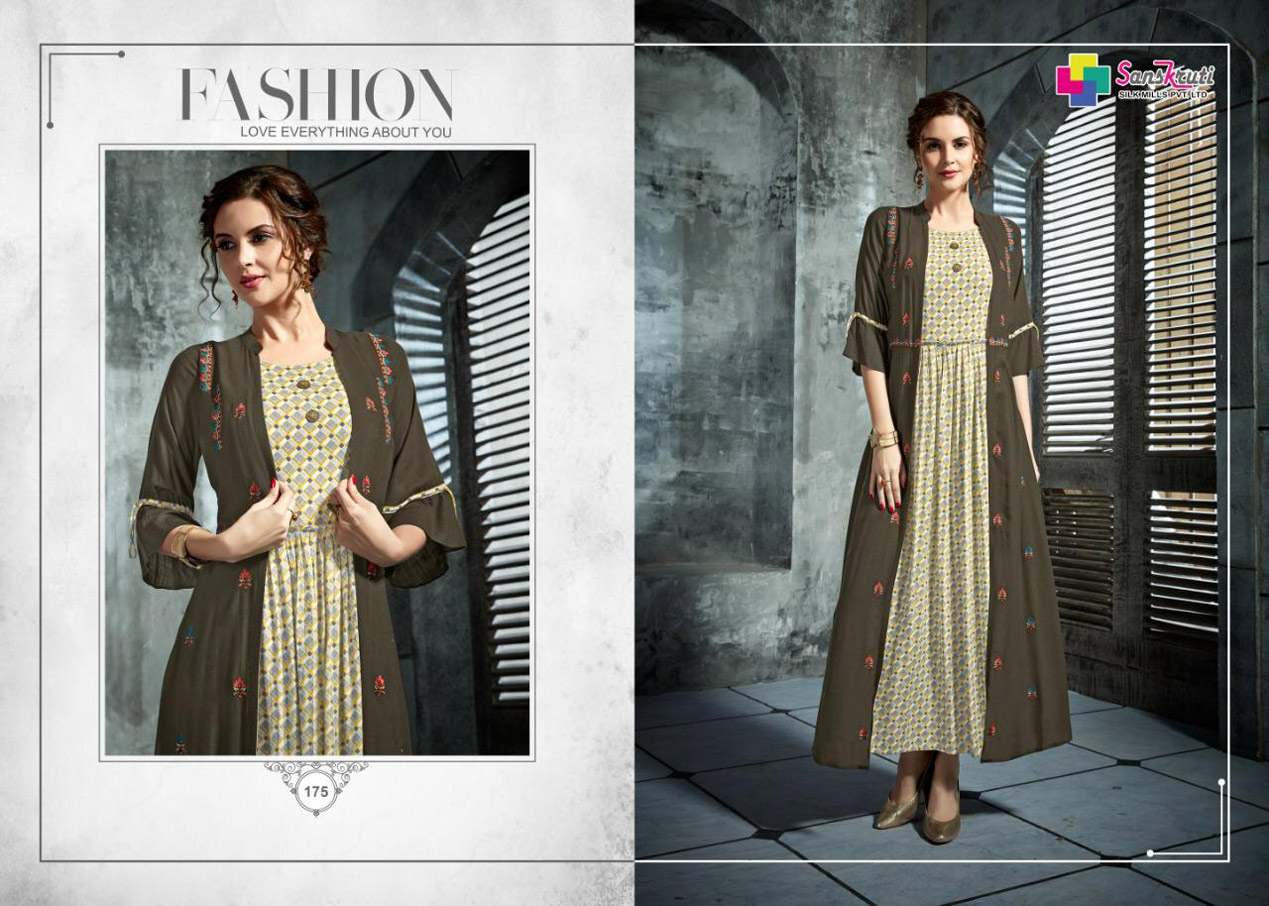 Pehel Sanskruti Silk Mills Reyon Slub Long Kurta Pehel Sanskruti Silk Mills Reyon Slub Long Kurta