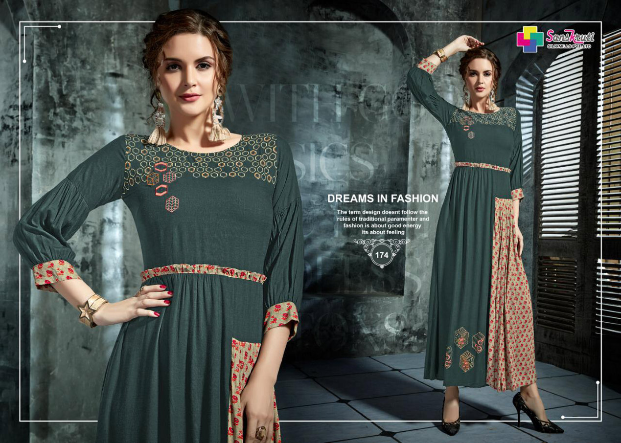 Pehel Sanskruti Silk Mills Reyon Slub Long Kurta Pehel Sanskruti Silk Mills Reyon Slub Long Kurta