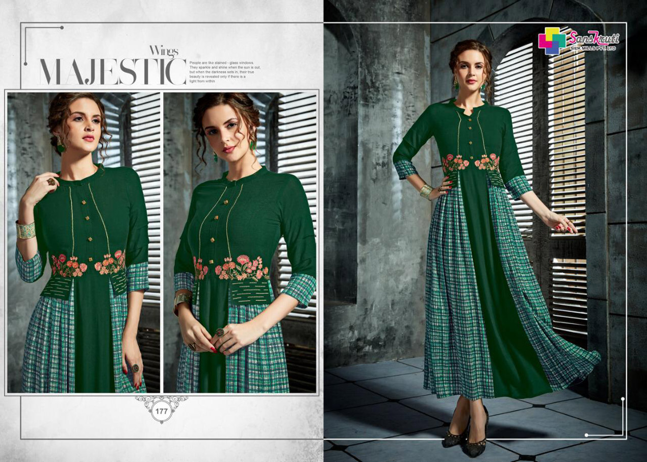 Pehel Sanskruti Silk Mills Reyon Slub Long Kurta Pehel Sanskruti Silk Mills Reyon Slub Long Kurta
