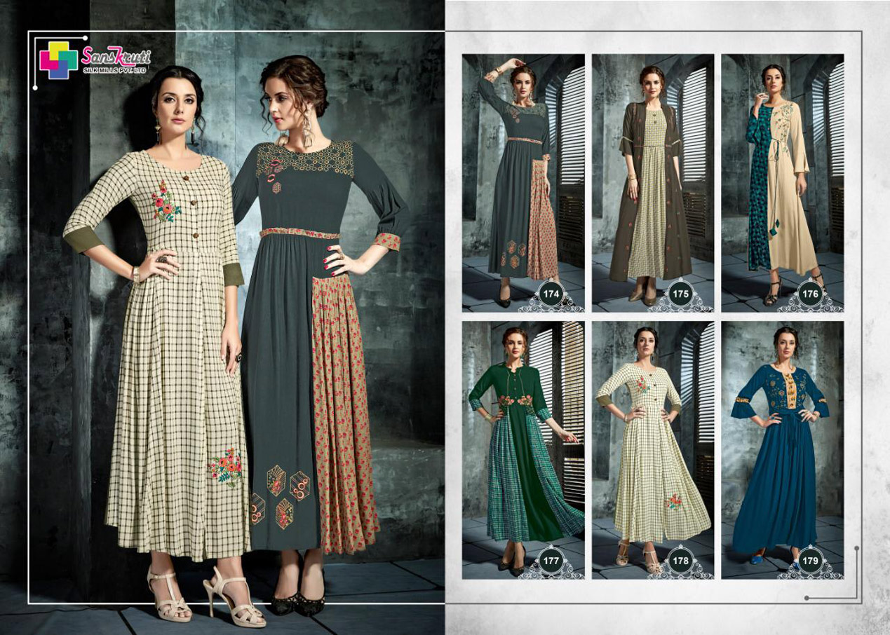 Pehel Sanskruti Silk Mills Reyon Slub Long Kurta Pehel Sanskruti Silk Mills Reyon Slub Long Kurta