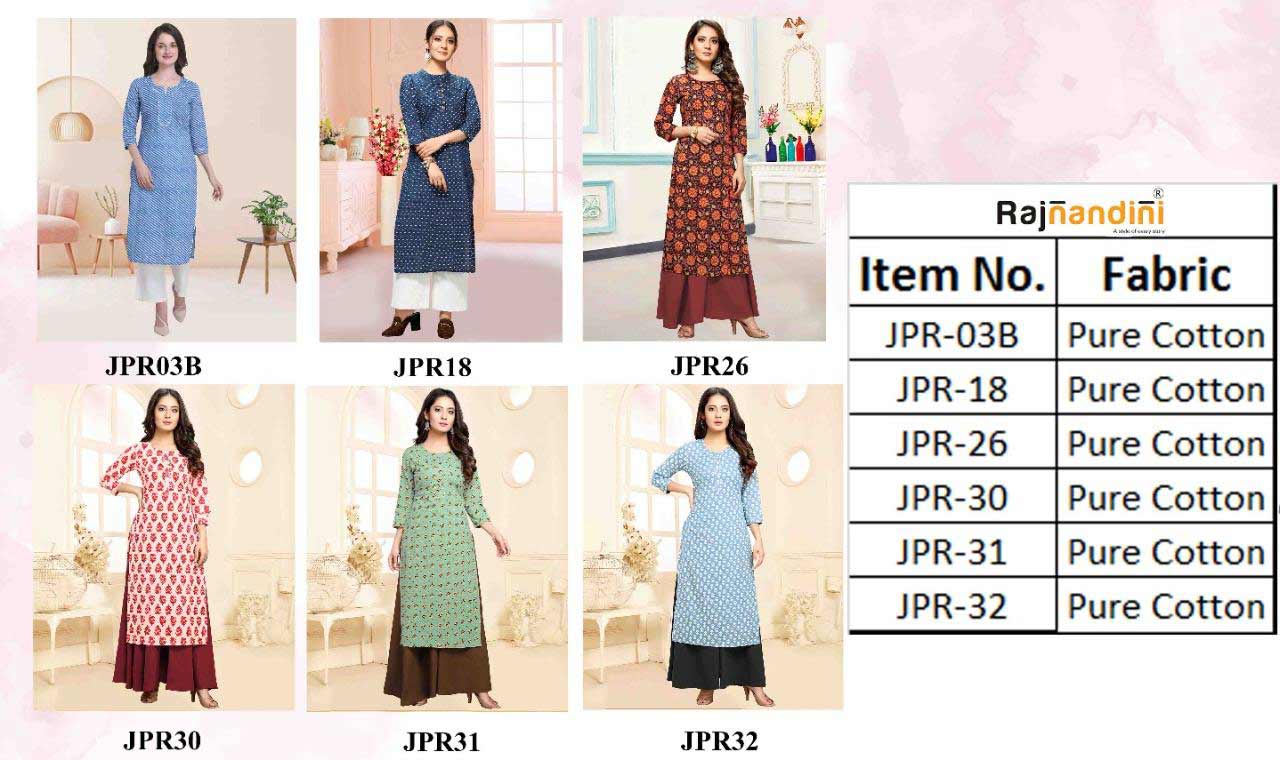 Rajnandini-7 Jaipuri Kurtis Catalogue Garment Rajnandini-7 Jaipuri Kurtis Catalogue Garment