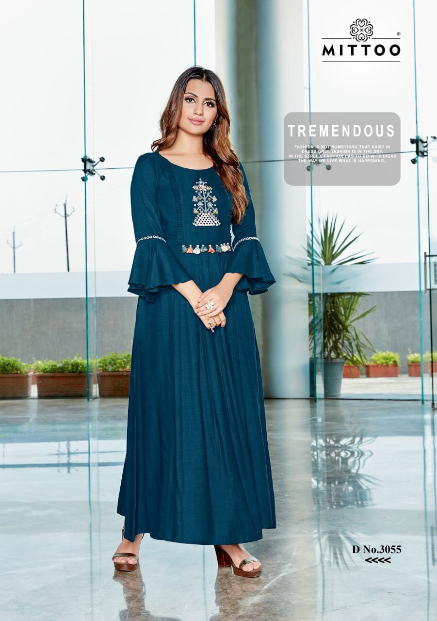 Rangat Mittoo Rayon Slub Long Kurti Manufacturer Rangat Mittoo Rayon Slub Long Kurti Manufacturer