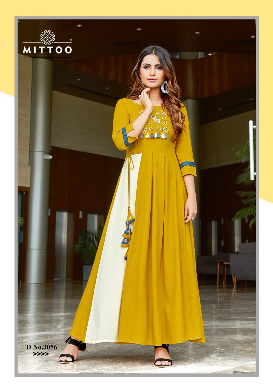 Rangat Mittoo Rayon Slub Long Kurti Manufacturer Rangat Mittoo Rayon Slub Long Kurti Manufacturer