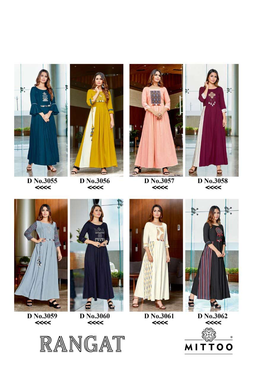 Rangat Mittoo Rayon Slub Long Kurti Manufacturer Rangat Mittoo Rayon Slub Long Kurti Manufacturer