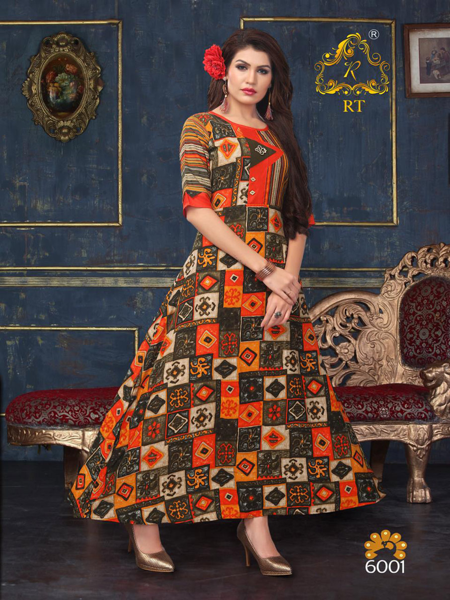 Riwaayat Rijiya Trends Flare Printed Rayon Kurti Riwaayat Rijiya Trends Flare Printed Rayon Kurti