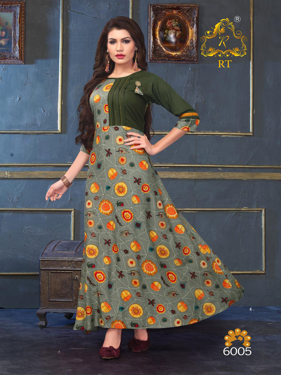 Riwaayat Rijiya Trends Flare Printed Rayon Kurti Riwaayat Rijiya Trends Flare Printed Rayon Kurti