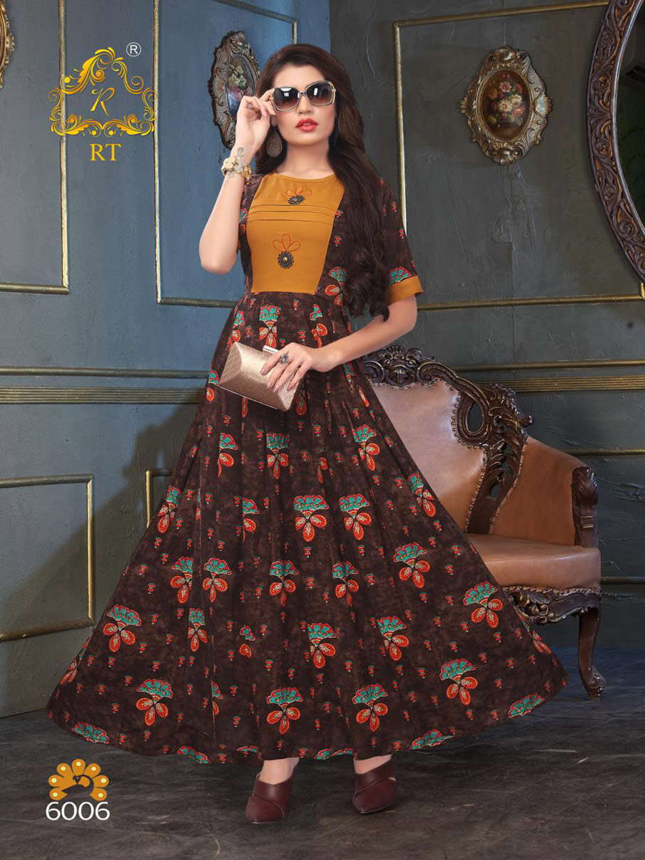 Riwaayat Rijiya Trends Flare Printed Rayon Kurti Riwaayat Rijiya Trends Flare Printed Rayon Kurti