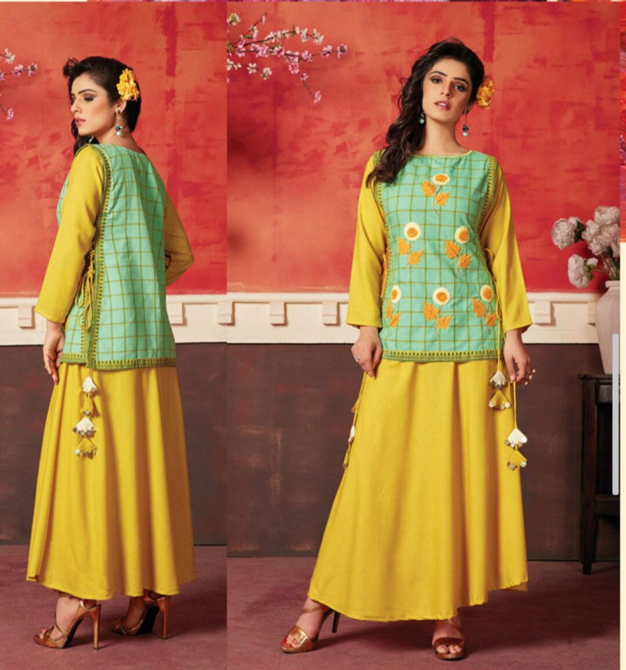 Riwaaz Morzar Design Kutchi Print Handwork Kurtis Riwaaz Morzar Design Kutchi Print Handwork Kurtis