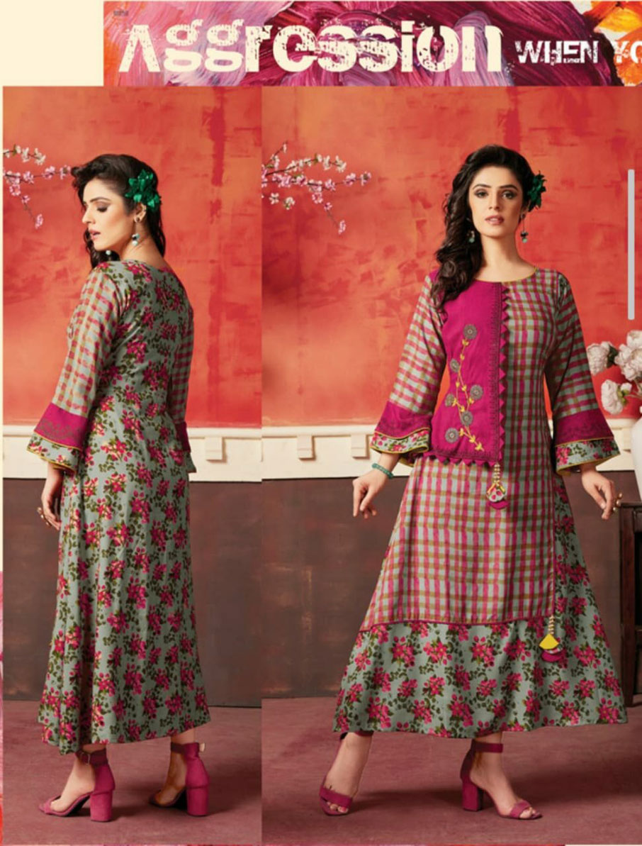 Riwaaz Morzar Design Kutchi Print Handwork Kurtis Riwaaz Morzar Design Kutchi Print Handwork Kurtis