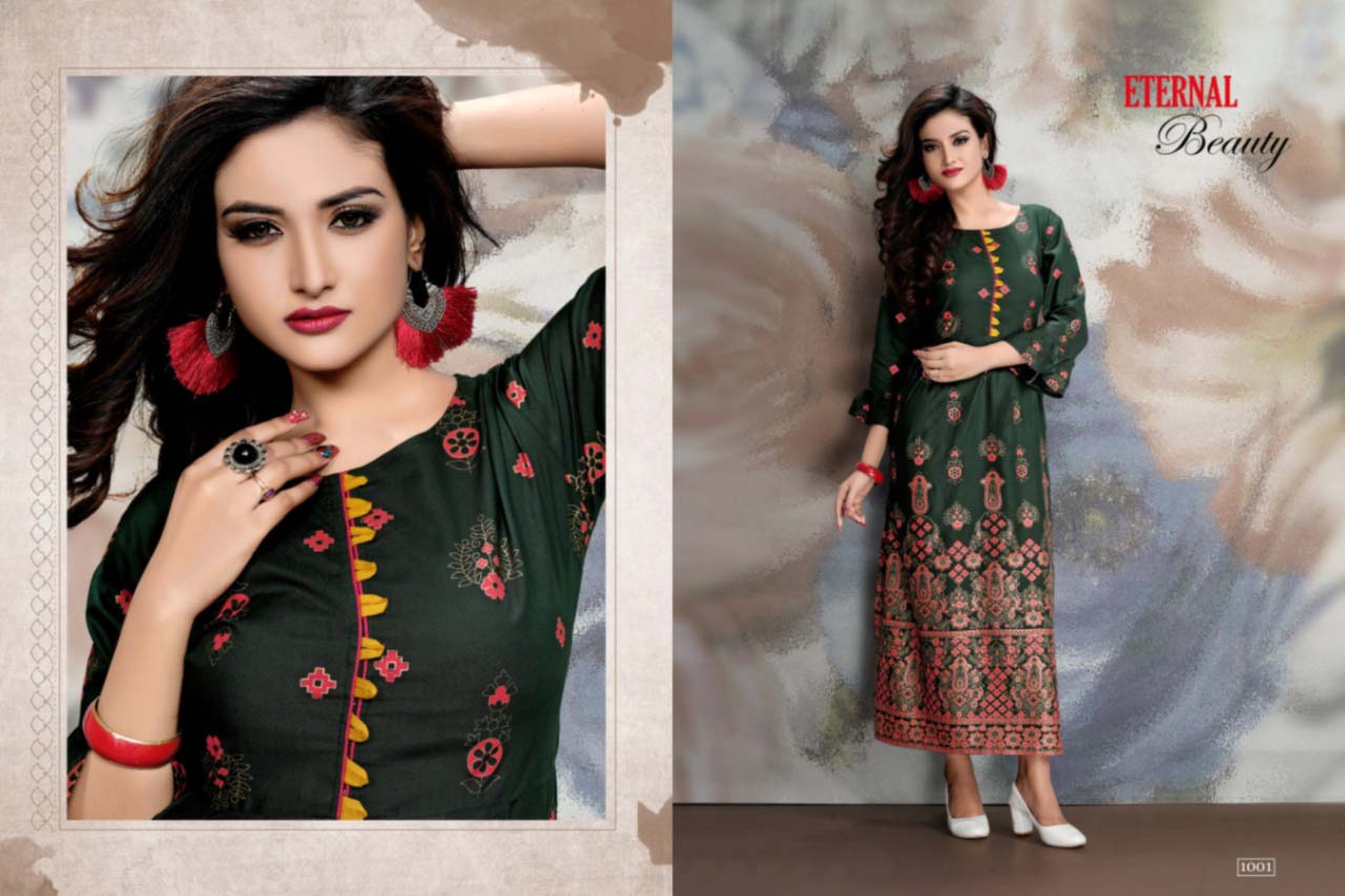 Ayush Sakhi Rayon Gold Print Kurti Catalog Ayush Sakhi Rayon Gold Print Kurti Catalog