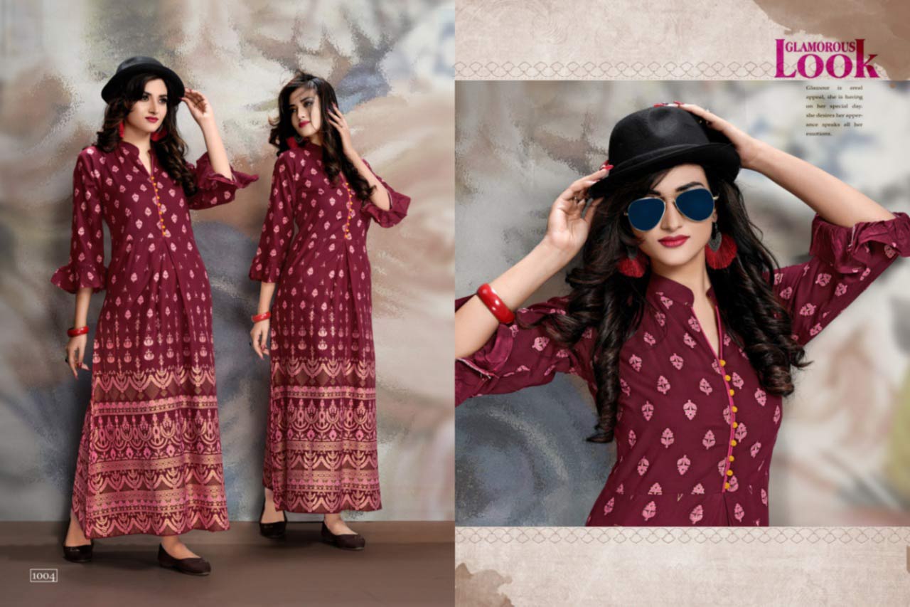Ayush Sakhi Rayon Gold Print Kurti Catalog Ayush Sakhi Rayon Gold Print Kurti Catalog