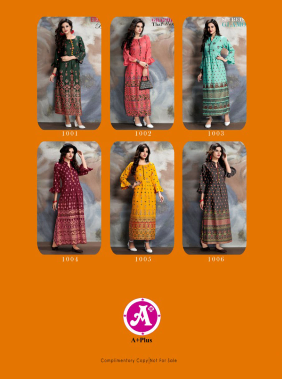 Ayush Sakhi Rayon Gold Print Kurti Catalog Ayush Sakhi Rayon Gold Print Kurti Catalog