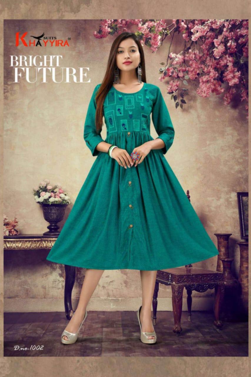 Scarlett Rayon Flair Wholesale Kurti Set Scarlett Rayon Flair Wholesale Kurti Set