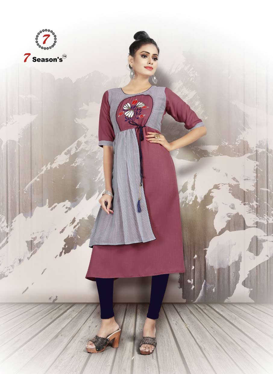 7Seasons Shabana Cotton Silk Jacket Kurti 7Seasons Shabana Cotton Silk Jacket Kurti