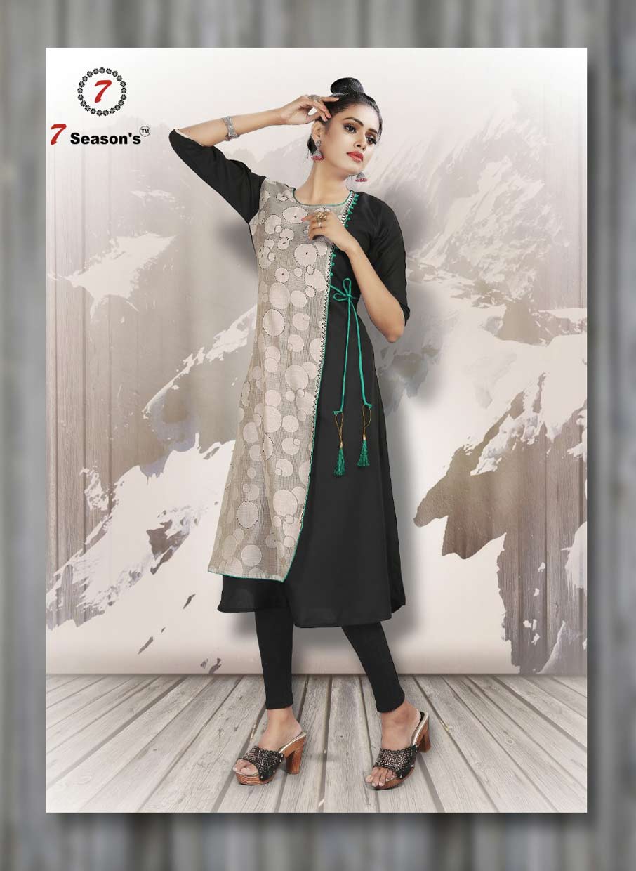 7Seasons Shabana Cotton Silk Jacket Kurti 7Seasons Shabana Cotton Silk Jacket Kurti