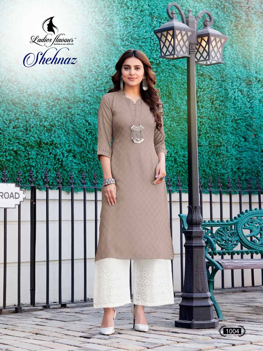 Shehnaz Rayon Dobby Shifali Work Kurti Set Shehnaz Rayon Dobby Shifali Work Kurti Set