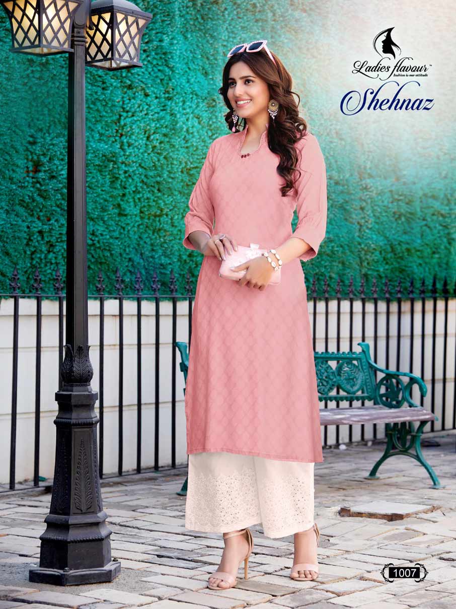 Shehnaz Rayon Dobby Shifali Work Kurti Set Shehnaz Rayon Dobby Shifali Work Kurti Set