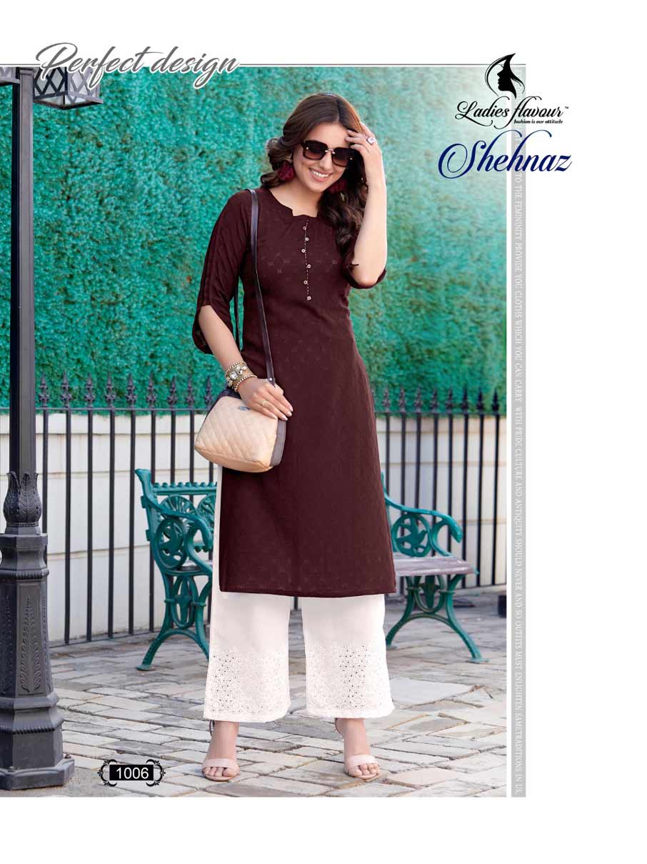 Shehnaz Rayon Dobby Shifali Work Kurti Set Shehnaz Rayon Dobby Shifali Work Kurti Set