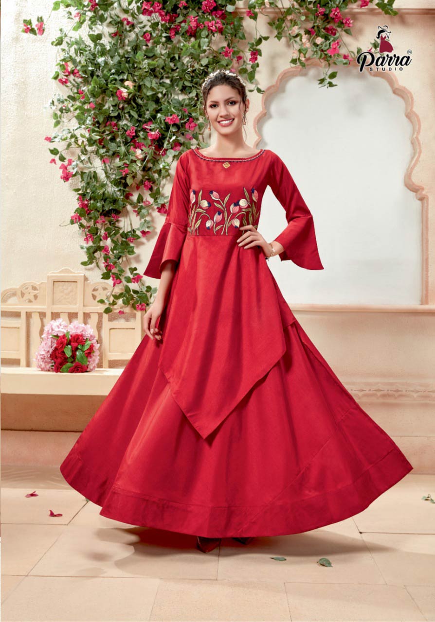 Shringar Parra Studio Silk Design Gown Manufacturer Shringar Parra Studio Silk Design Gown Manufacturer