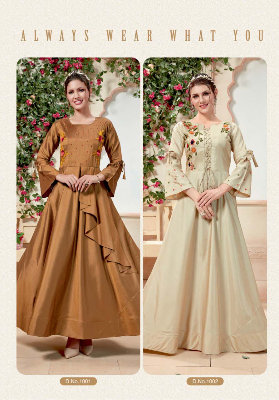Shringar Parra Studio Silk Design Gown Manufacturer Shringar Parra Studio Silk Design Gown Manufacturer