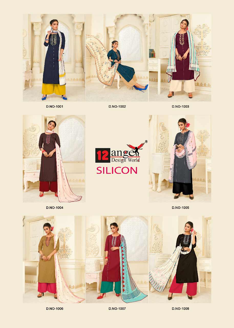 12Angel Silicone Cotton Embroidery Kurtis 12Angel Silicone Cotton Embroidery Kurtis