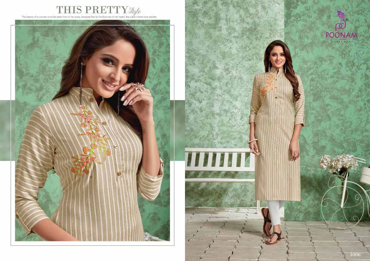 Strip Poonam Designer Rayon Striped Kurti Strip Poonam Designer Rayon Striped Kurti