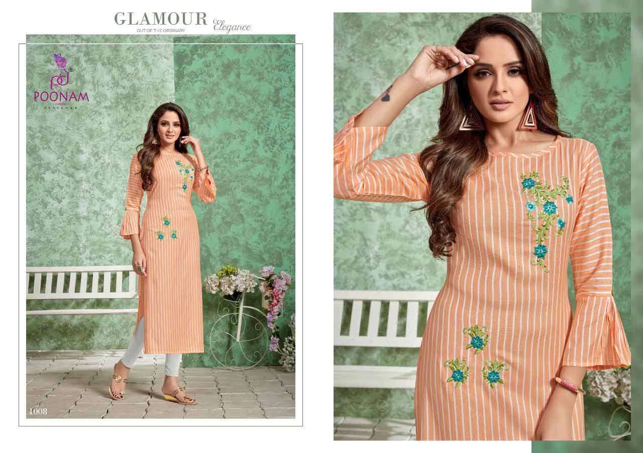 Strip Poonam Designer Rayon Striped Kurti Strip Poonam Designer Rayon Striped Kurti