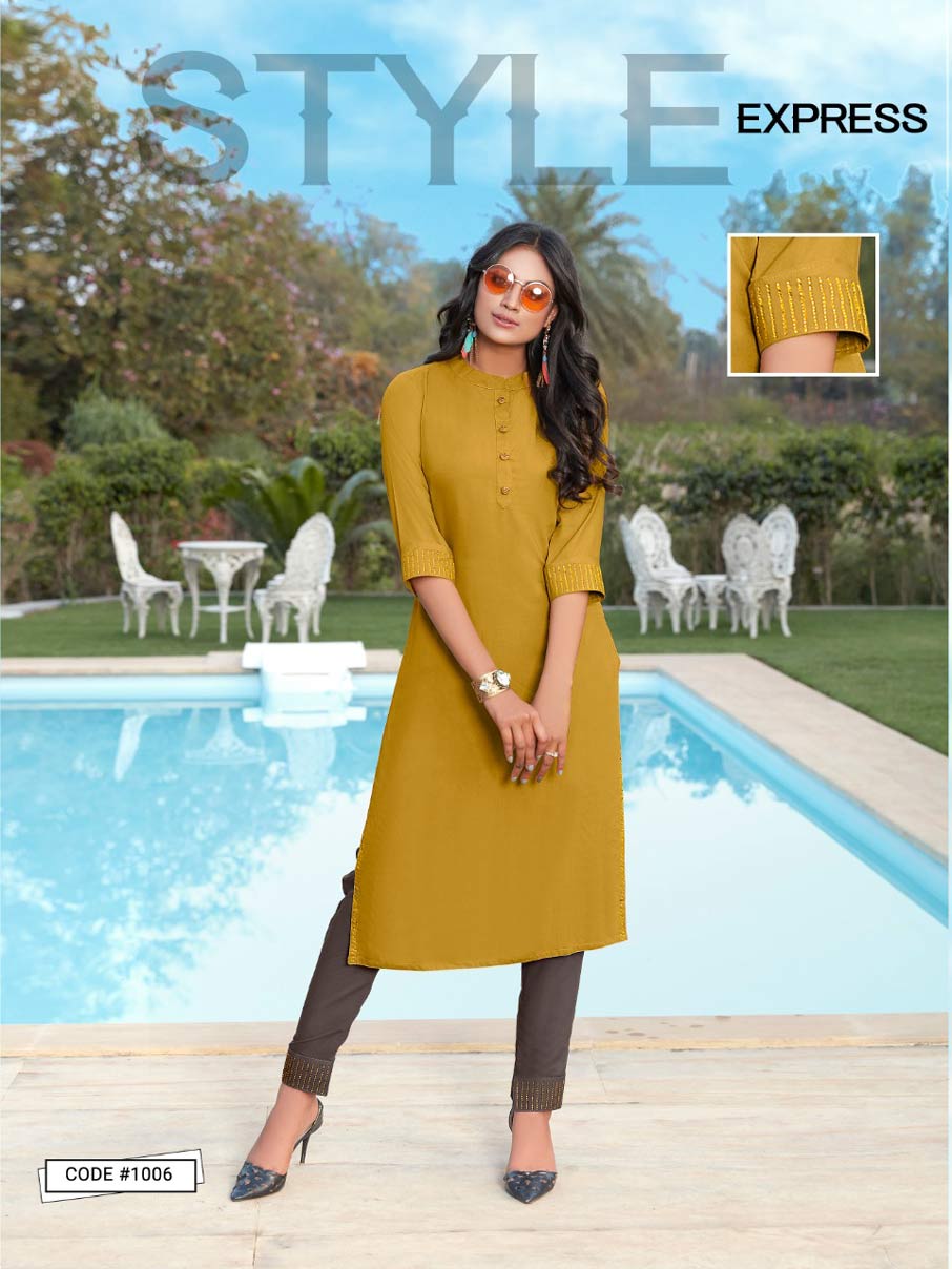 Taj Handwork Pant Style Kurtis Catalog Taj Handwork Pant Style Kurtis Catalog