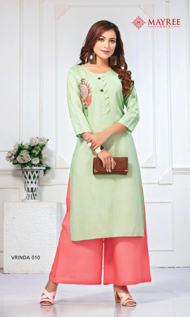 Vrinda Rayon Palazzo Kurtis Catalog Collection Vrinda Rayon Palazzo Kurtis Catalog Collection