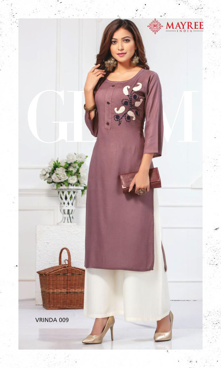 Vrinda Rayon Palazzo Kurtis Catalog Collection Vrinda Rayon Palazzo Kurtis Catalog Collection
