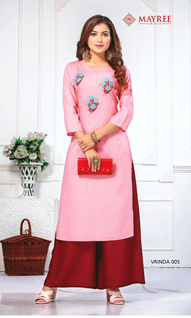 Vrinda Rayon Palazzo Kurtis Catalog Collection Vrinda Rayon Palazzo Kurtis Catalog Collection