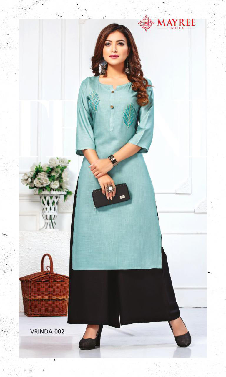 Vrinda Rayon Palazzo Kurtis Catalog Collection Vrinda Rayon Palazzo Kurtis Catalog Collection