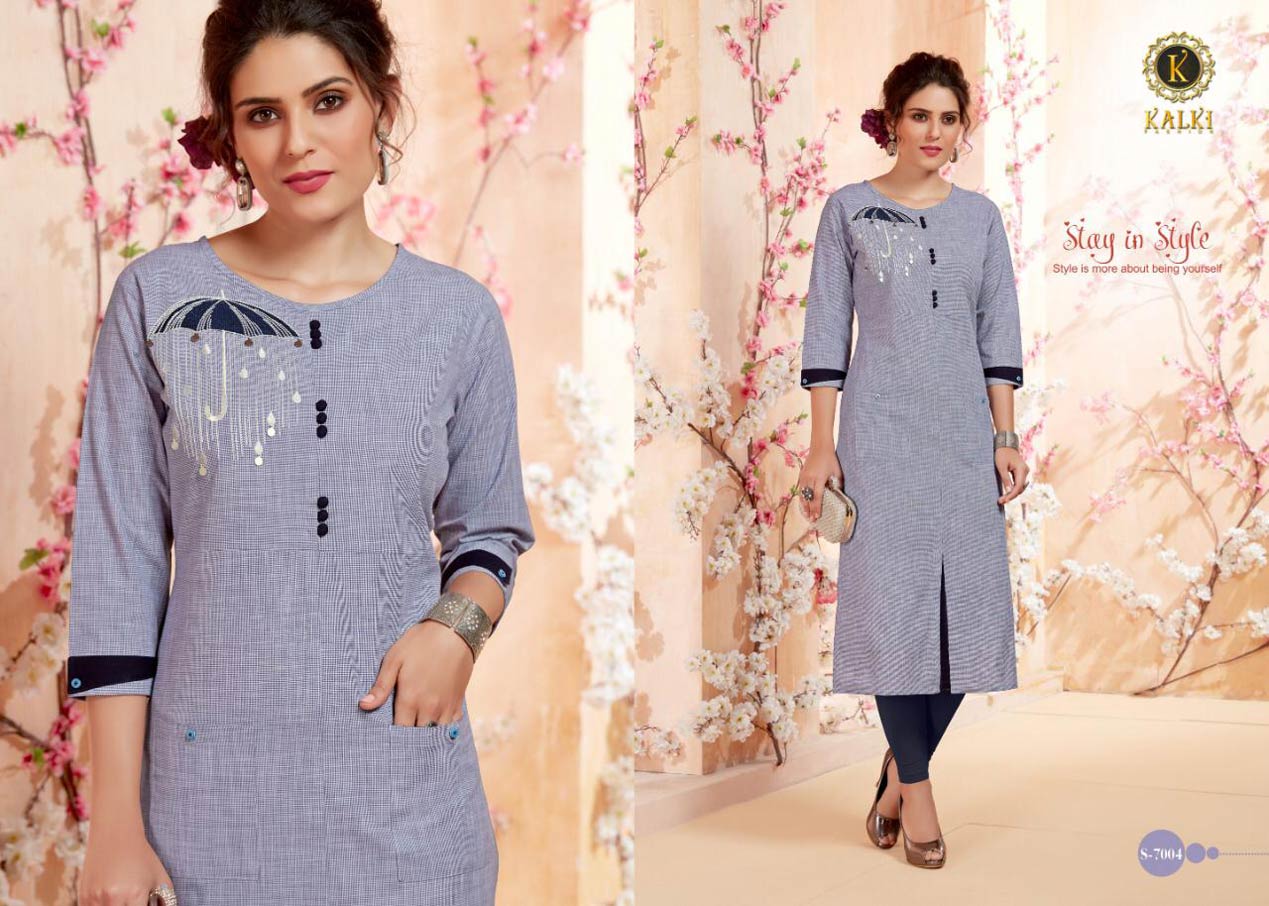 Womaniya Kalki Fashion Cotton Handwork Kurti Catalog Womaniya Kalki Fashion Cotton Handwork Kurti Catalog