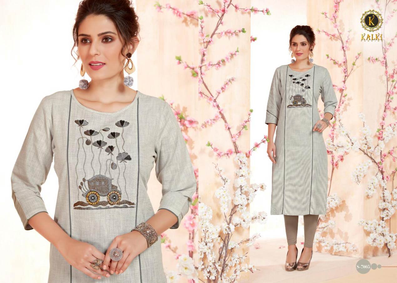 Womaniya Kalki Fashion Cotton Handwork Kurti Catalog Womaniya Kalki Fashion Cotton Handwork Kurti Catalog
