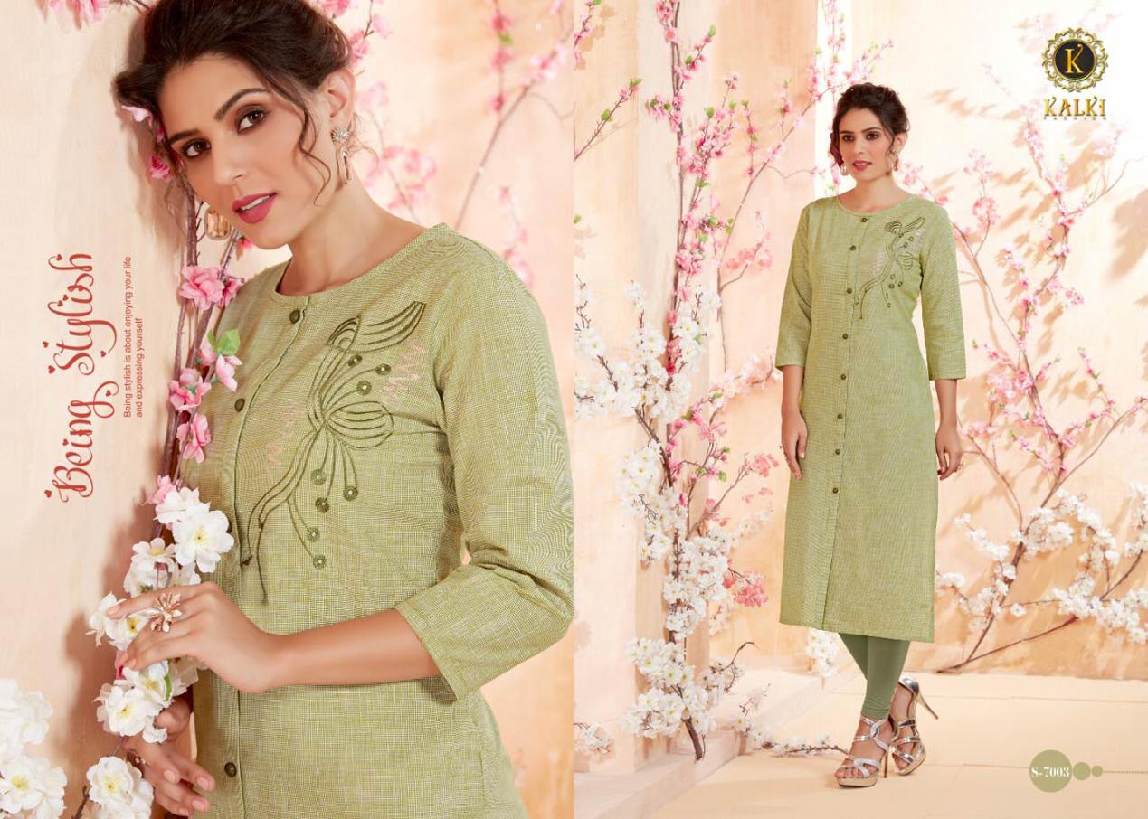 Womaniya Kalki Fashion Cotton Handwork Kurti Catalog Womaniya Kalki Fashion Cotton Handwork Kurti Catalog