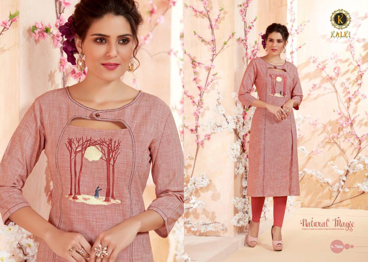 Womaniya Kalki Fashion Cotton Handwork Kurti Catalog Womaniya Kalki Fashion Cotton Handwork Kurti Catalog