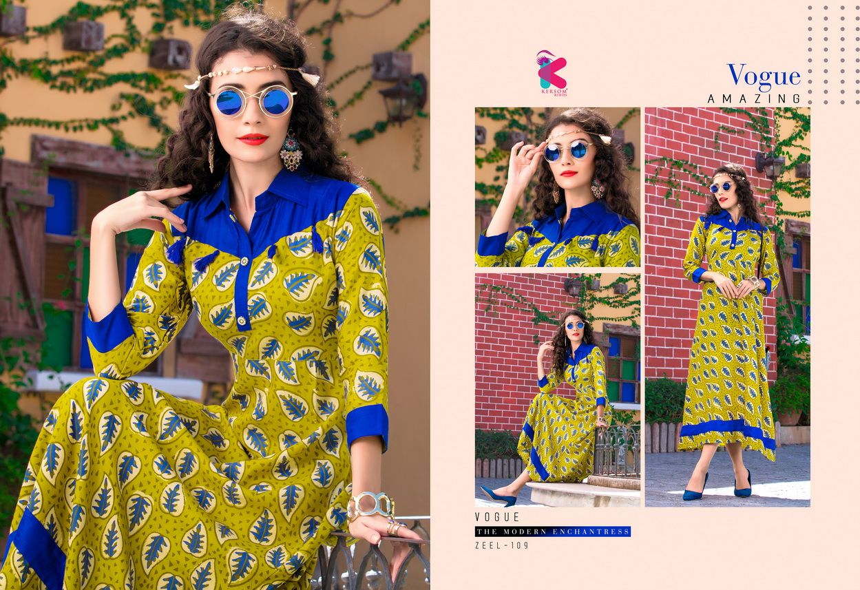 Zeel Cotton Printed Kersom Design Kurti Catalog Zeel Cotton Printed Kersom Design Kurti Catalog