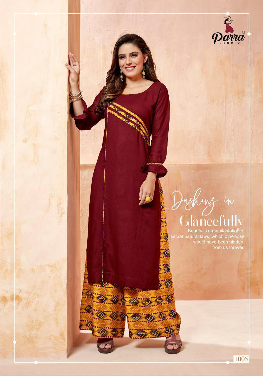 Zurri Parra Studio Rayon Palazzo Kurti Suppliers Zurri Parra Studio Rayon Palazzo Kurti Suppliers