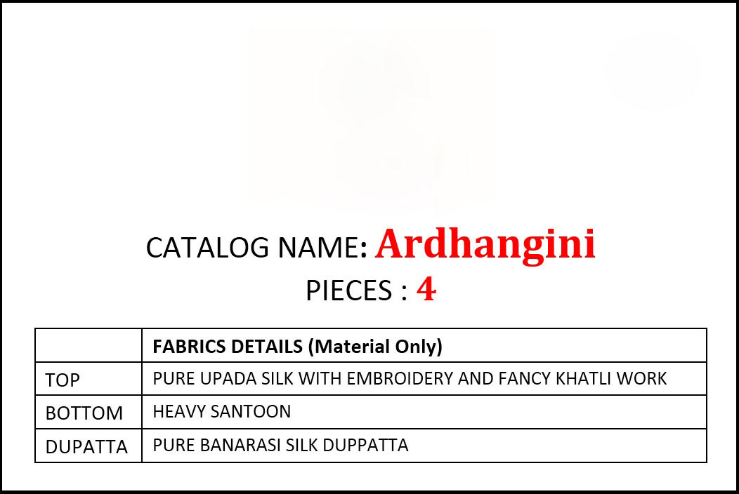 Ardhangini Kalarang Pure Upada Silk Dress Material Ardhangini Kalarang Pure Upada Silk Dress Material