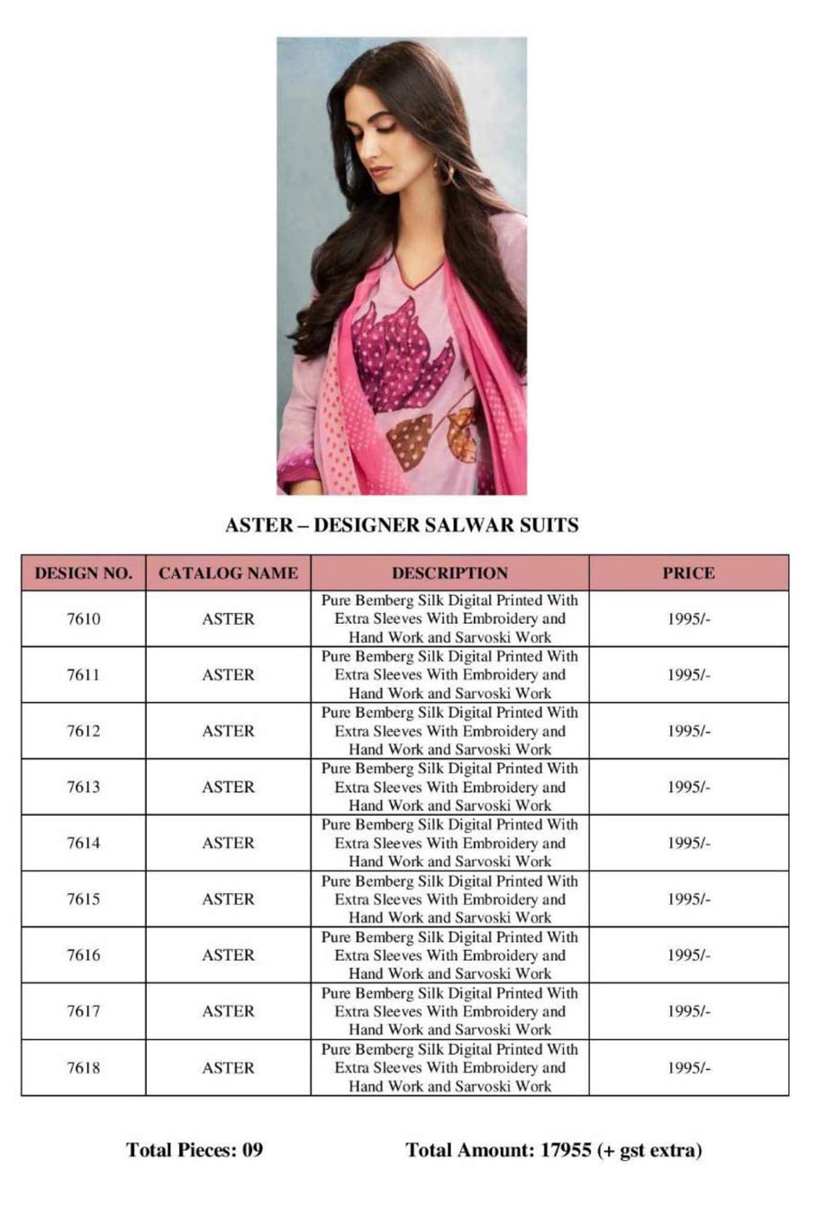 Aster By Ganga Silk Digital Printed Salwar Suits Collection Aster By Ganga Silk Digital Printed Salwar Suits Collection