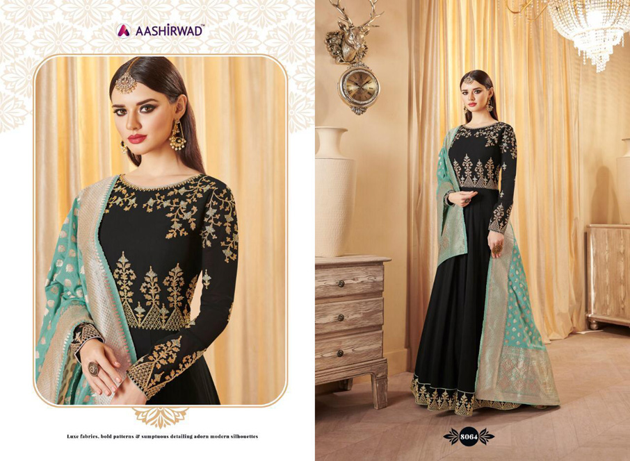 Banarasi Aashirwad Creation Real Georgette Salwar Suit Banarasi Aashirwad Creation Real Georgette Salwar Suit